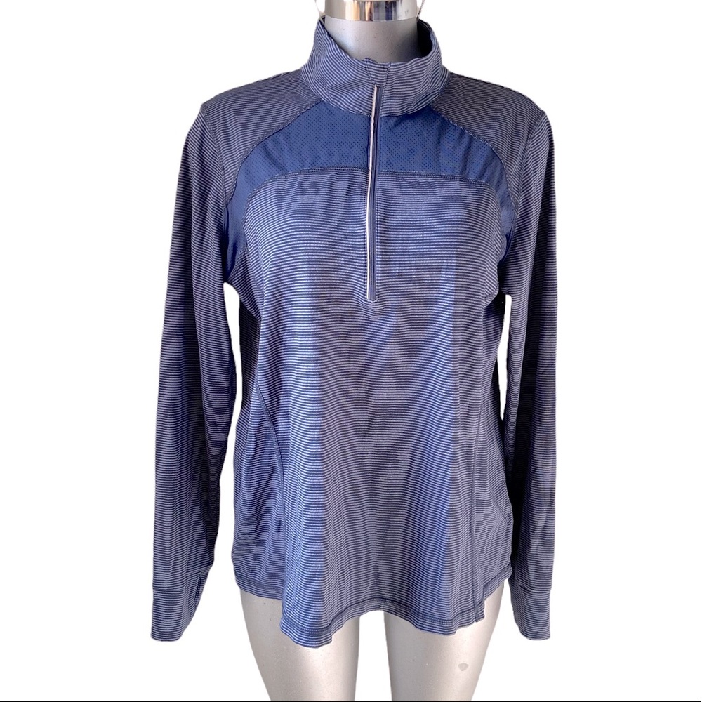 Athletic Henley Sweatshirt Slim Fit Lightweight Workout Yoga Athleisure Plus Sz